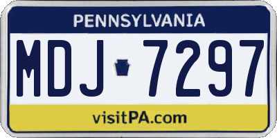 PA license plate MDJ7297
