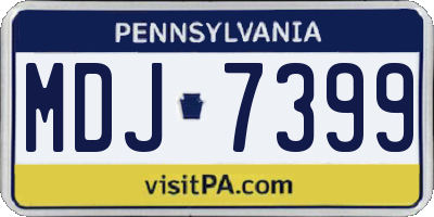 PA license plate MDJ7399