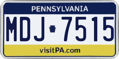PA license plate MDJ7515