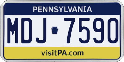 PA license plate MDJ7590