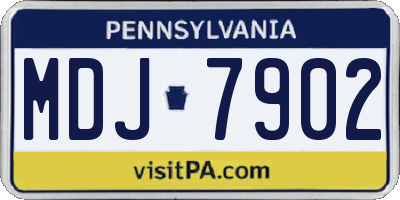 PA license plate MDJ7902