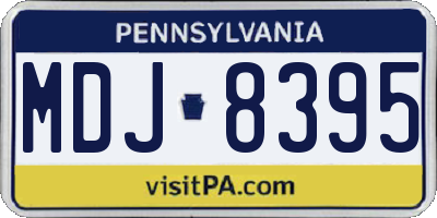 PA license plate MDJ8395