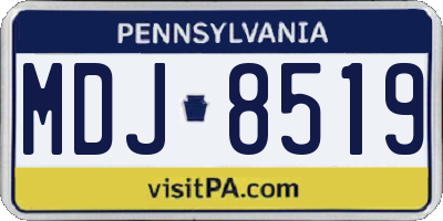 PA license plate MDJ8519