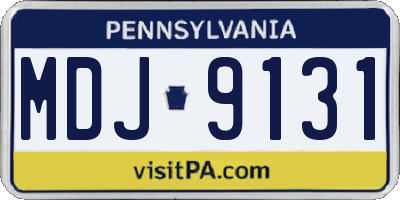 PA license plate MDJ9131