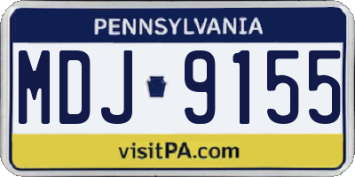 PA license plate MDJ9155