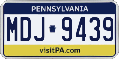 PA license plate MDJ9439