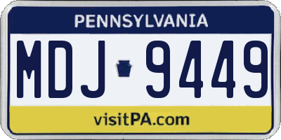 PA license plate MDJ9449