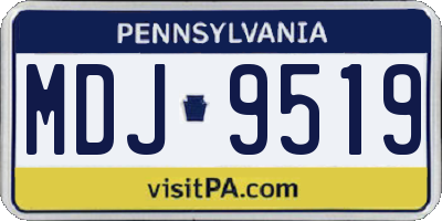 PA license plate MDJ9519