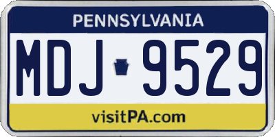 PA license plate MDJ9529