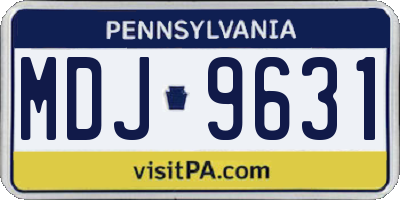PA license plate MDJ9631