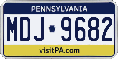 PA license plate MDJ9682