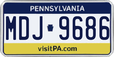 PA license plate MDJ9686