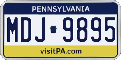 PA license plate MDJ9895