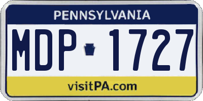 PA license plate MDP1727
