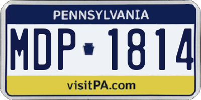 PA license plate MDP1814