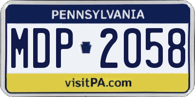 PA license plate MDP2058