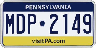 PA license plate MDP2149