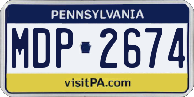 PA license plate MDP2674