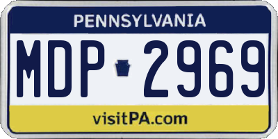 PA license plate MDP2969