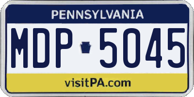 PA license plate MDP5045