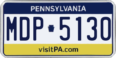 PA license plate MDP5130
