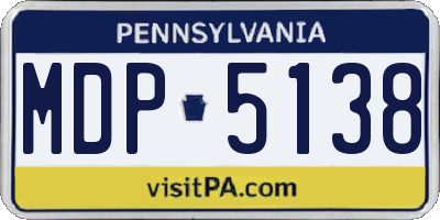 PA license plate MDP5138
