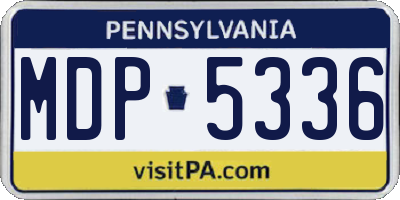 PA license plate MDP5336