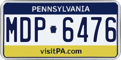PA license plate MDP6476