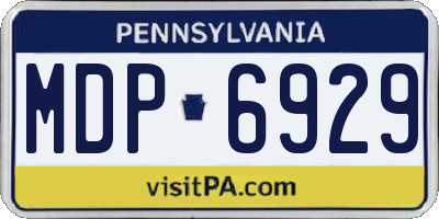 PA license plate MDP6929