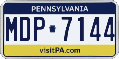 PA license plate MDP7144