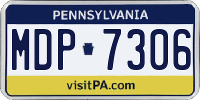 PA license plate MDP7306