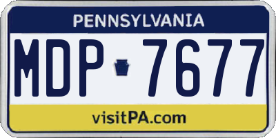 PA license plate MDP7677