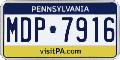 PA license plate MDP7916