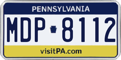PA license plate MDP8112