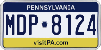 PA license plate MDP8124