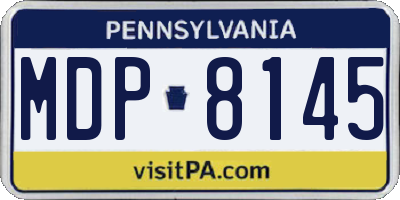 PA license plate MDP8145