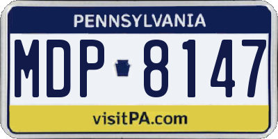 PA license plate MDP8147