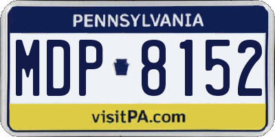 PA license plate MDP8152