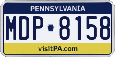PA license plate MDP8158