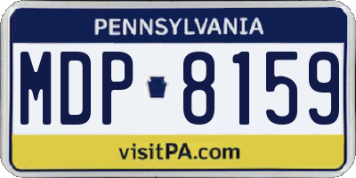 PA license plate MDP8159