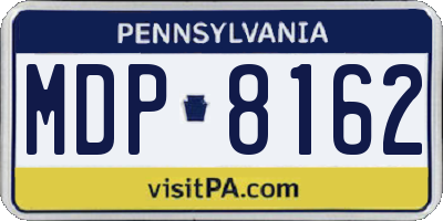 PA license plate MDP8162