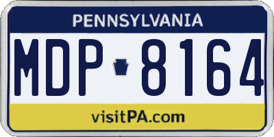 PA license plate MDP8164