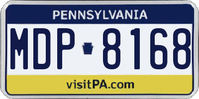 PA license plate MDP8168