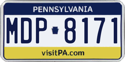 PA license plate MDP8171