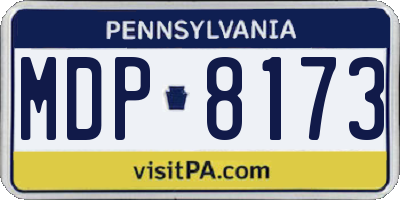 PA license plate MDP8173