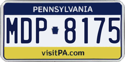 PA license plate MDP8175