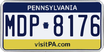 PA license plate MDP8176