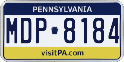 PA license plate MDP8184