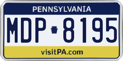 PA license plate MDP8195