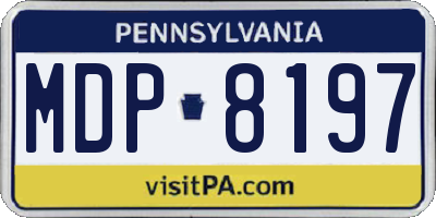 PA license plate MDP8197